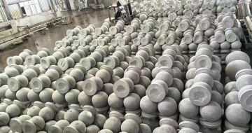 日喀则布芝麻白圆球 石球 挡车球