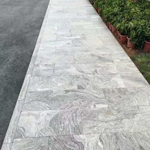 日喀则布浪淘沙地铺石 夜里雪