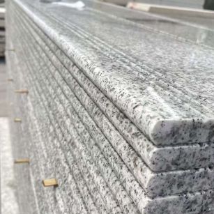 日喀则布芝麻白楼梯踏步 花岗岩楼梯板材