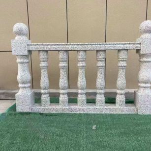 日喀则布芝麻白阳台栏杆 花岗岩栏杆