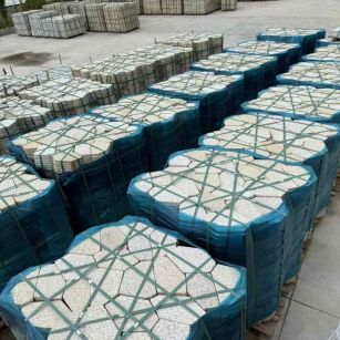 日喀则布黄金麻冰裂纹 碎拼