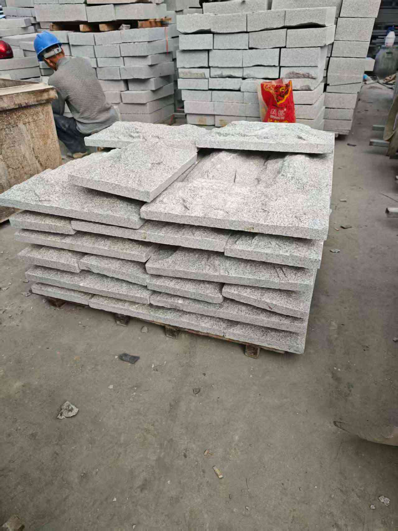 日喀则布芝麻白蘑菇石，自然面