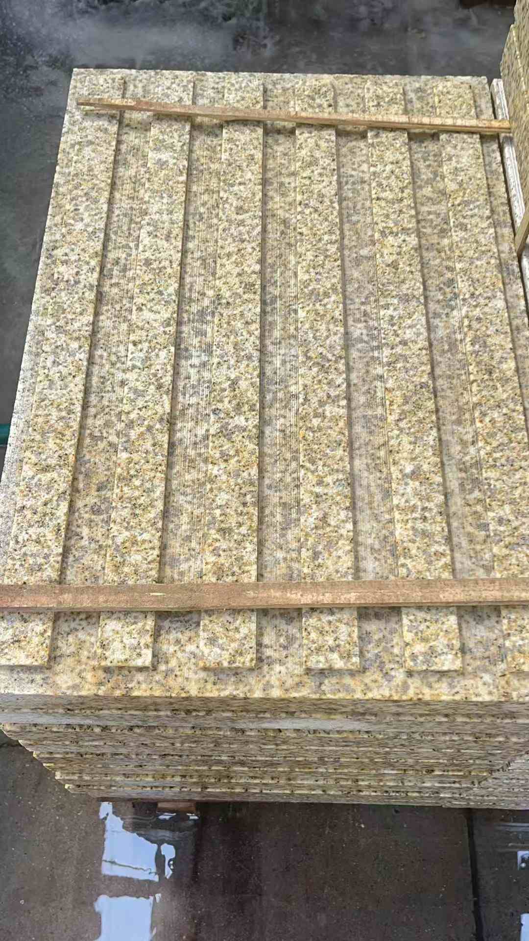 日喀则布黄金麻盲道 石材盲道